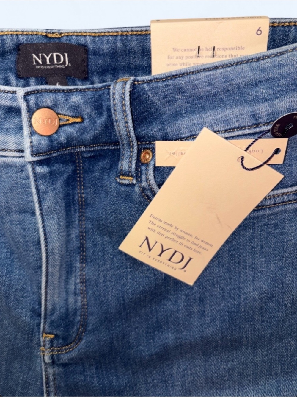 NYDJ Billie Mini Bootcut Ankle Jeans Size 6 - NWT - Picture 2 of 9